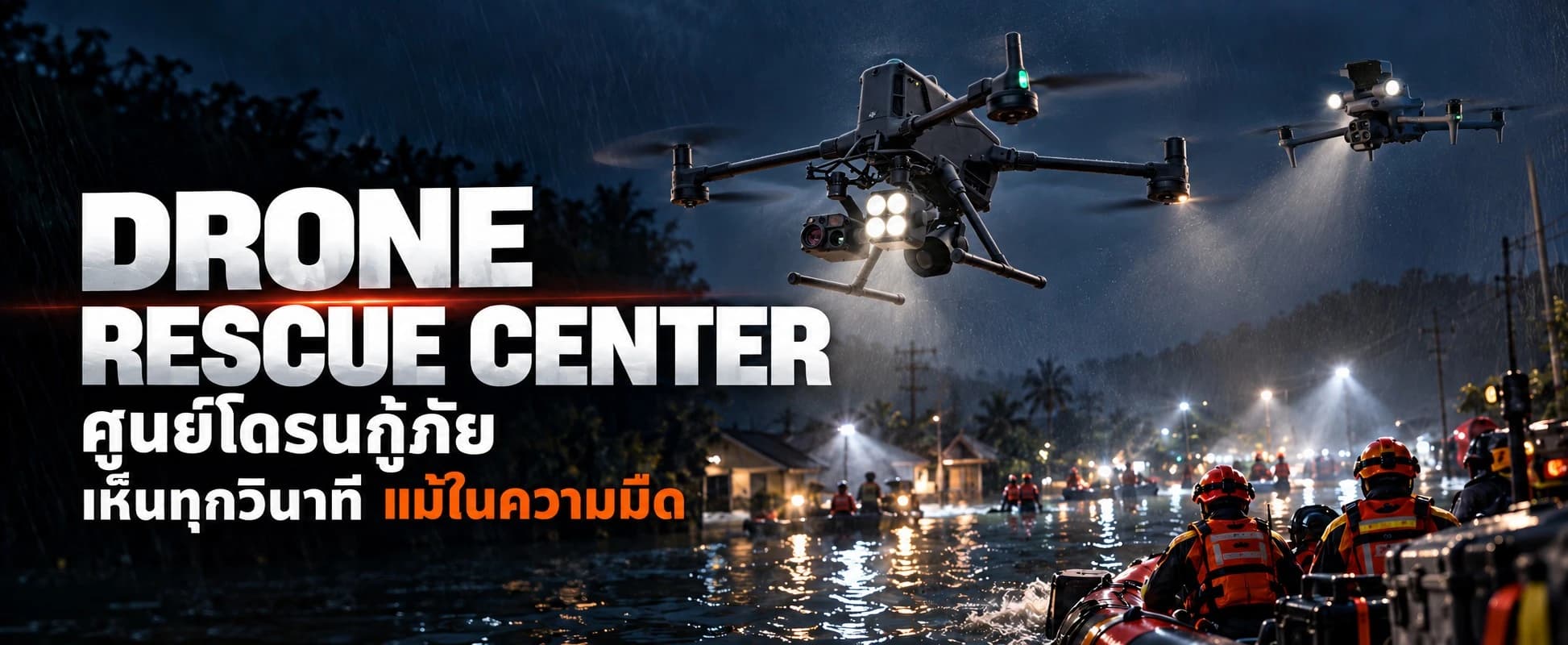 ศูนย์โดรนกู้ภัย เห็นทุกวินาที แม้ในความมืด