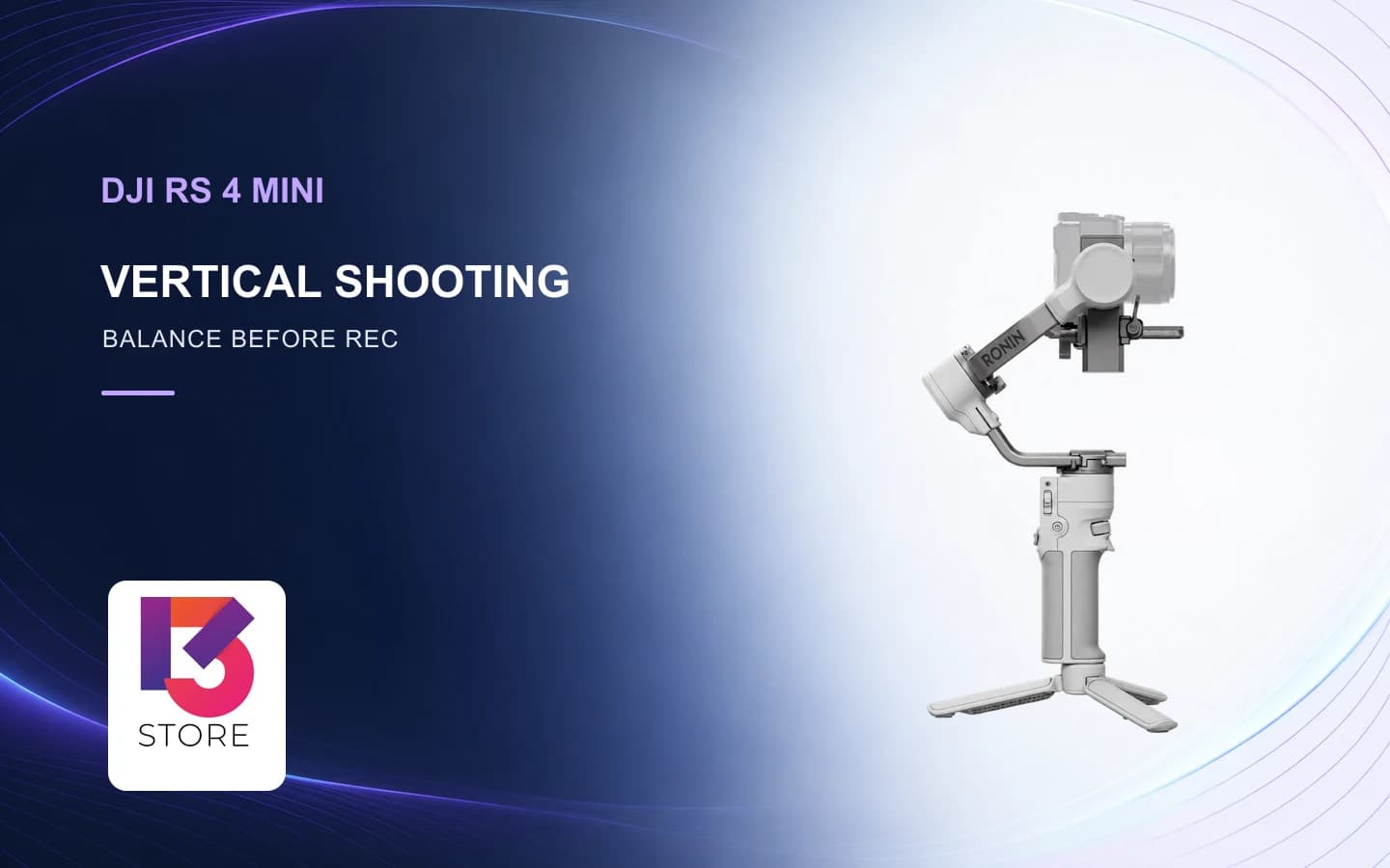 DJI RS 4 Mini เปลี่ยนถ่ายแนวตั้ง: เตรียมบาลานซ์และสายก่อนกดอัด