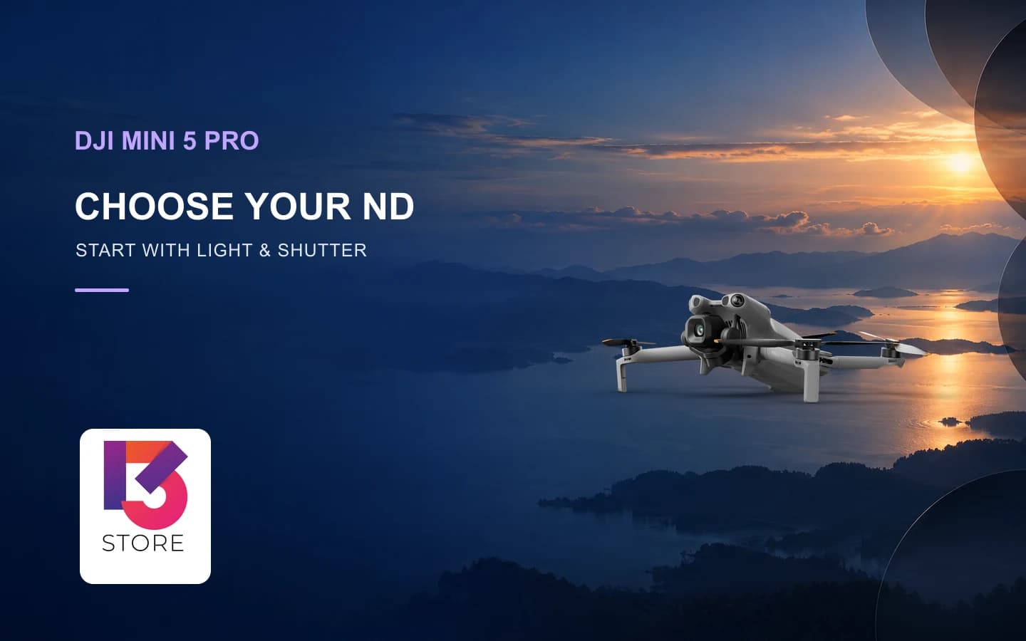 DJI Mini 5 Pro ใช้ ND Filter เมื่อไร? เลือกจากชัตเตอร์และแสง