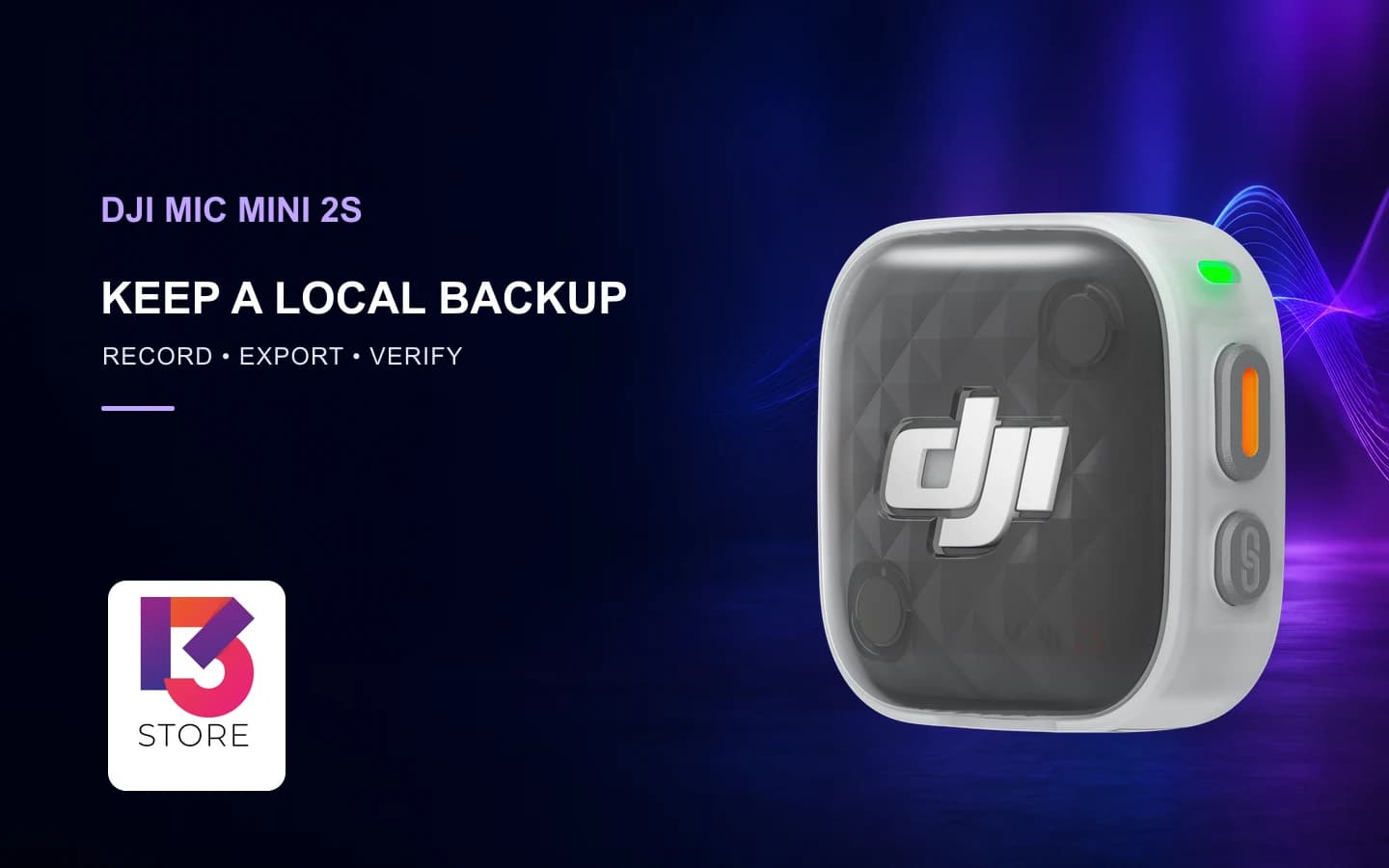 DJI Mic Mini 2S อัดเสียงสำรองในตัวอย่างไร? เช็กการส่งออกไฟล์
