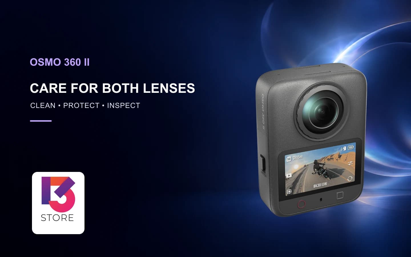 Osmo 360 II ดูแลเลนส์อย่างไร? ฝาครอบ ตัวป้องกัน และการเปลี่ยนเลนส์