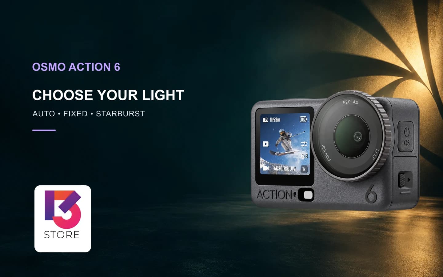 Osmo Action 6 รูรับแสง Auto, Fixed, Starburst เลือกอย่างไร?