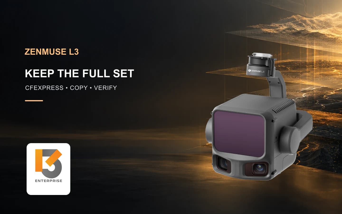 Zenmuse L3 CFexpress: เก็บต้นฉบับและส่งต่อข้อมูล