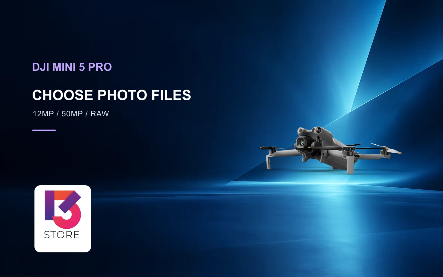 Mini 5 Pro ถ่ายภาพนิ่ง: เลือก 12MP, 50MP และ RAW/JPEG ให้ตรงงาน