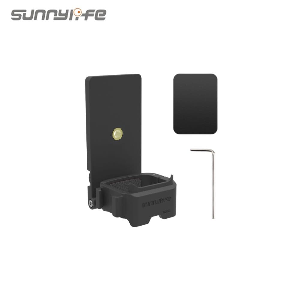 Sunnylife ตัวยึดแม่เหล็ก DJI Osmo Pocket 4/3 อะแดปเตอร์ Magnetic Mount เกลียว 1/4 Cold Shoe พับได้ 761V3 — สีดำ