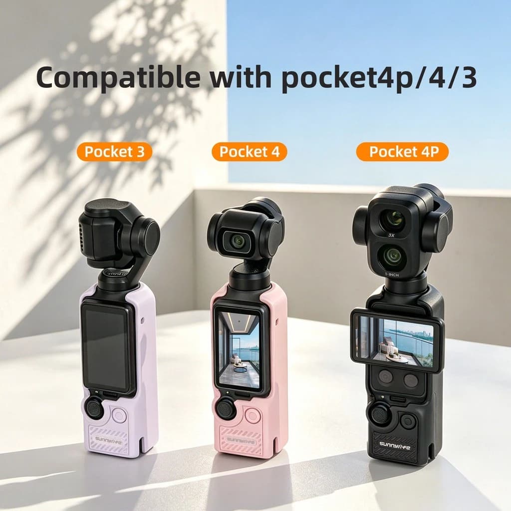 Sunnylife เคส TPU DJI Osmo Pocket 4P/4/3 — สีชมพู