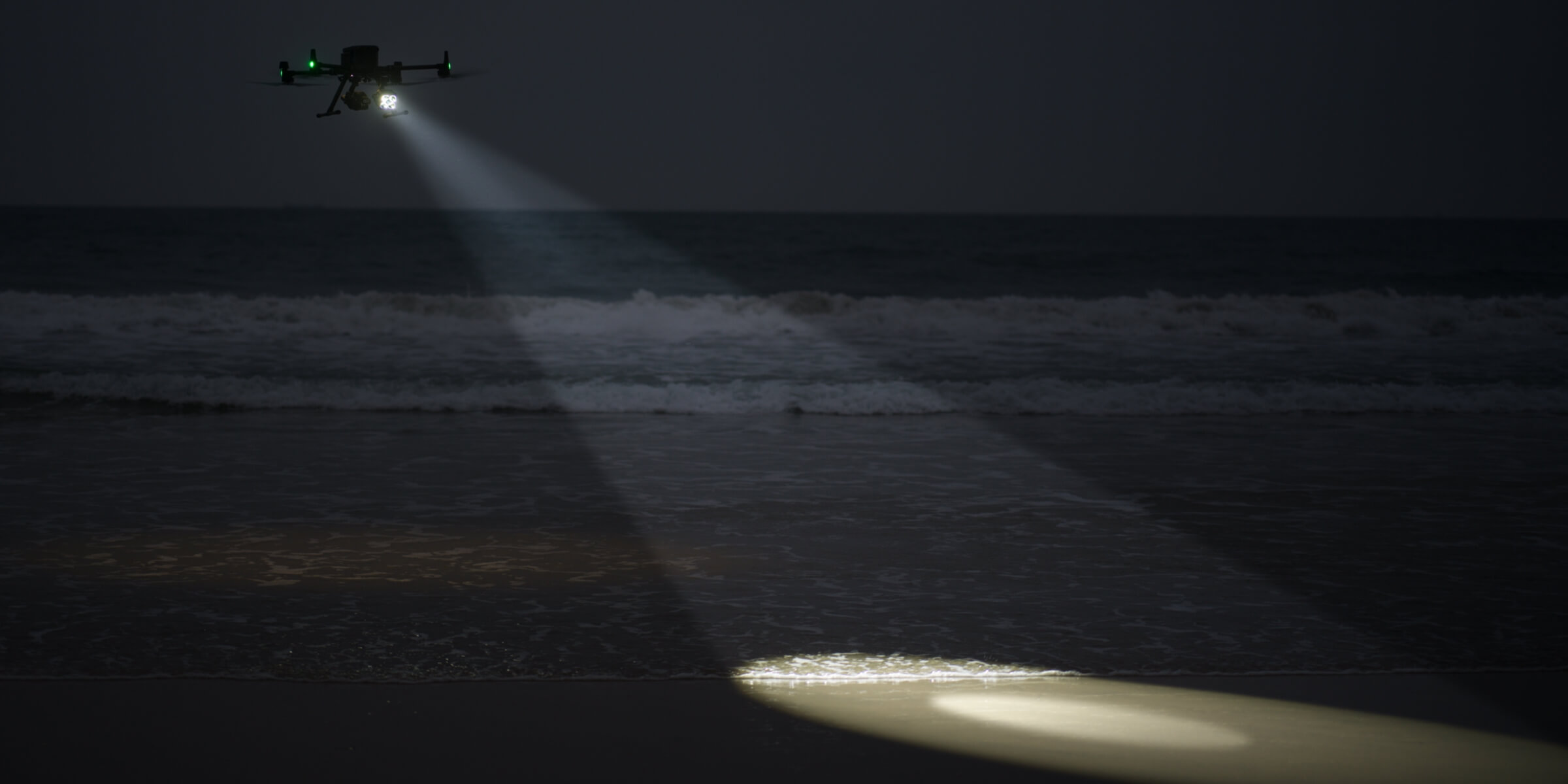ภาพอธิบายลำแสงสปอตไลต์ Zenmuse S1 จาก DJI
